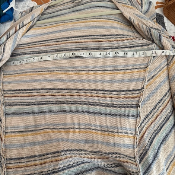 Lucky Brand striped fringe Cardigan Sweater - Picture 6 of 8